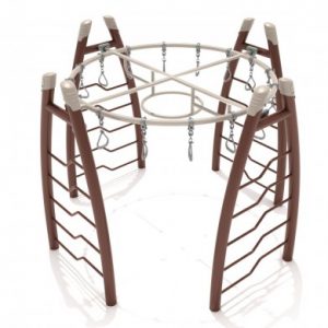 Curved Post Circle Overhead Swinging Ring Ladder