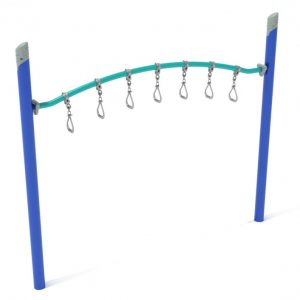 Single Post Curved Overhead Swinging Ring Ladder